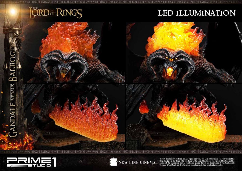 lord of the rings balrog statue