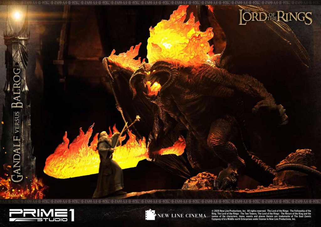 lord of the rings balrog statue