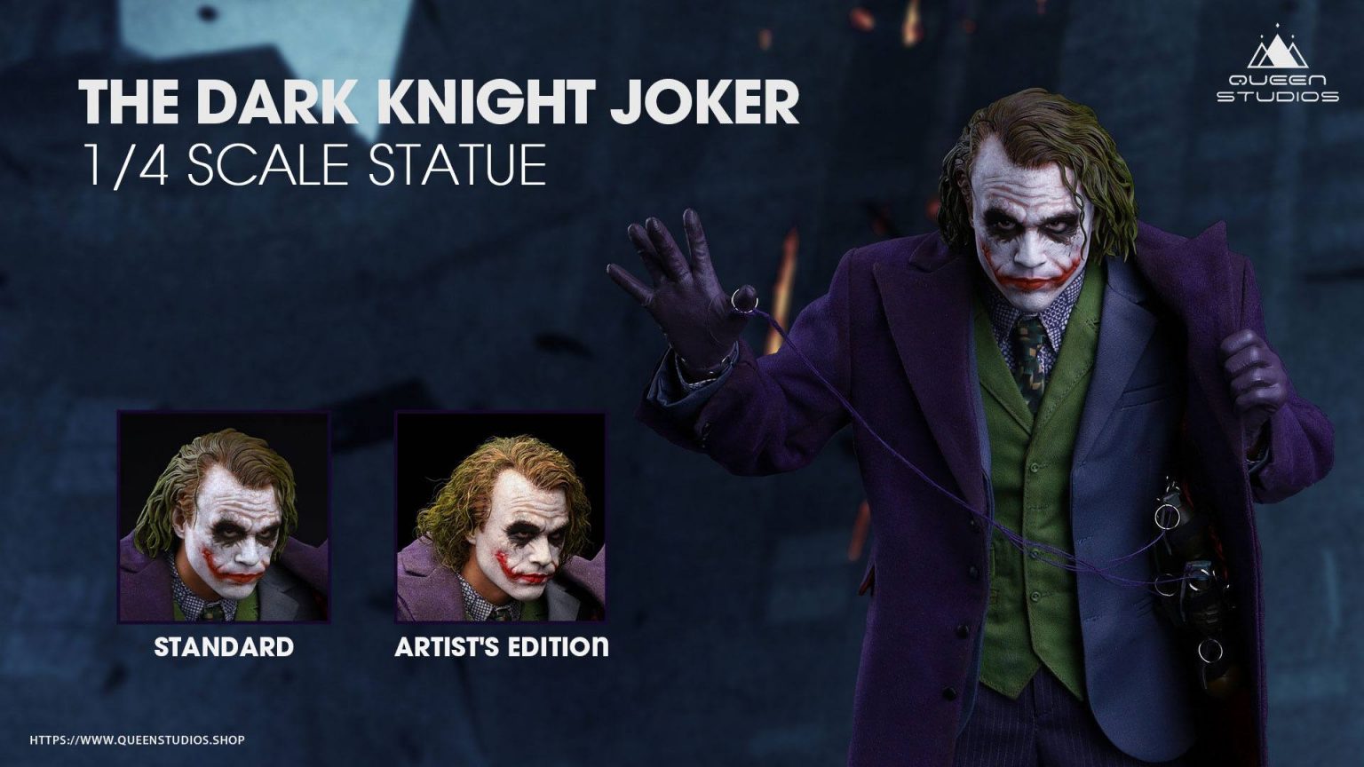 joker the dark knight statue