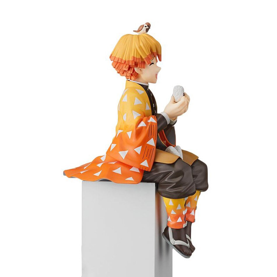 5.5'' Demon Slayer: Kimetsu no Yaiba Agatsuma Zenitsu Eat Rice Balls PVC  Figure